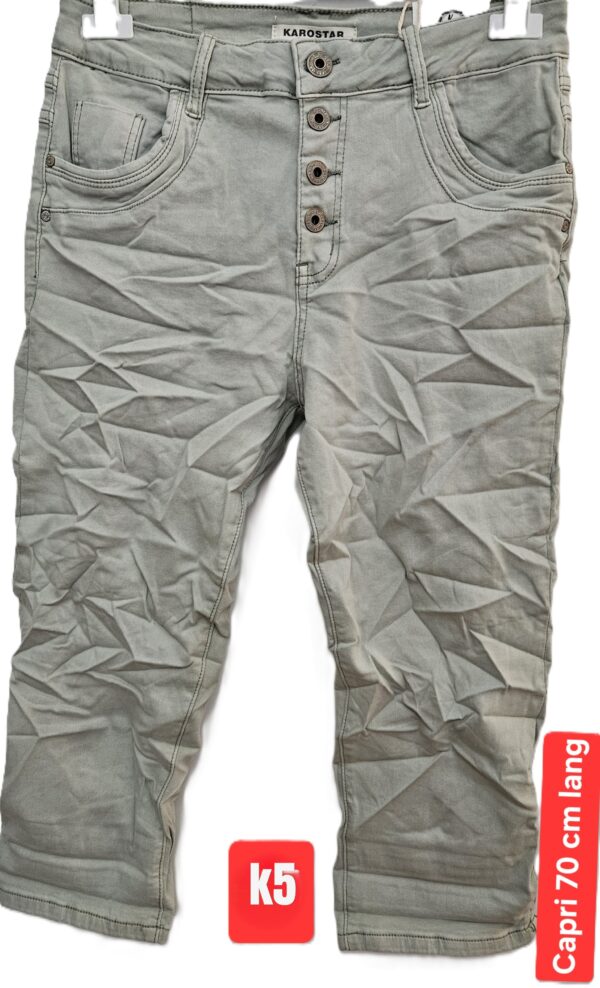 Karostar Capri Jeans in Mint – Bequeme Stretch-Jeans, Größe S